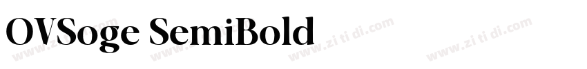 OVSoge SemiBold字体转换
